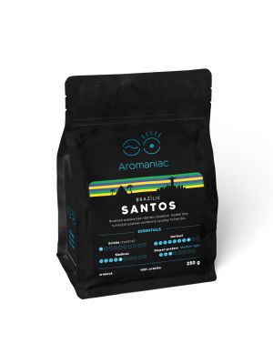 Aromaniac, Čerstvá káva Brazílie Santos, zrnková, 100% arabika
